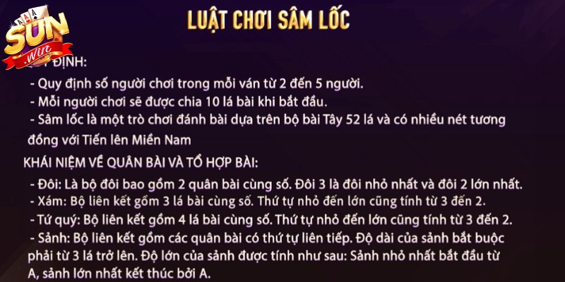 Để tham gia Sâm lốc Sunwin hiệu quả, người chơi cần nắm rõ các quy tắc